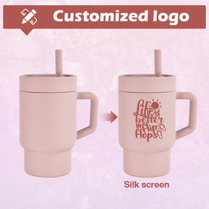 Chúng tôi kho BPA-Free 9oz Silicone uống Mug với xử lý rơm dễ thương trẻ em du lịch cắm trại cốc Chai Nước thân thiện với trẻ em - Product Image 6