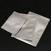 Sacs Pochettes Plastiques en Mylar Scellés Trois Côtés pour Emballage Alimentaire Sous Vide en Feuille d'Aluminium Laminée 3 Couches Argent