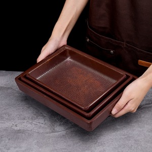 Trendy mountain-style hot pot <b>melamine</b> tableware, Litsea cubeba beef hot pot <b>plate</b>, creative barbecue <b>plate</b>, stackable for - Product Image 2