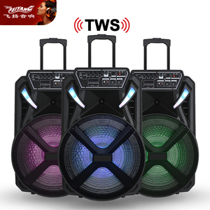 Mới Đến 15 Inch Bên Ngoài Trời Xe Đẩy Tws FM Chất Lượng Cao Có Sạc Nhấp Nháy Ánh Sáng MP3 Không Dây Khuyến Mãi Loa - Product Image 6