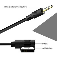 Interface musicale AMI MMI vers câble audio AUX 3.5mm pour Audi A5 Q5 Q7 S8 TT