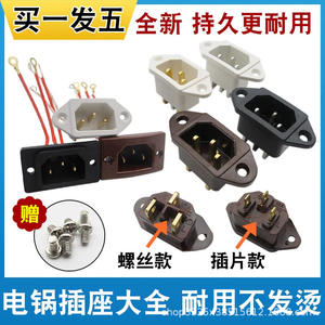 Prise électrique universelle pour autocuiseur, prise électrique à trois trous, accessoires pour autocuiseur, pieds en cuivre, prise à trois broches pour - Product Image 6