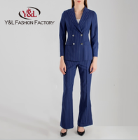 Usine de vêtements formels pour femmes certifiée BSCI, de haute qualité, OEM ODM, costume et blazer en laine mélangée pour femmes, style de bureau