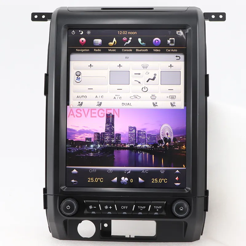 Prezzo di fabbrica lettore autoradio di navigazione GPS per auto con schermo Android 9.0 da 12,1 pollici per Ford F150 2009-2012 con carplay