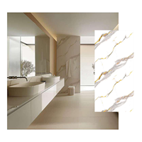 Plaque PVC UV en plastique durable, imperméable et écologique, effet marbre, en mètres cubes