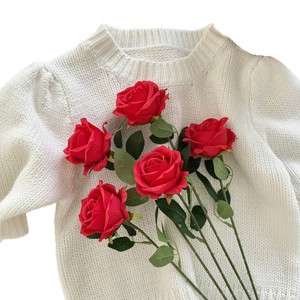 Rosas Artificiales de Tallo Único, Flor de Seda de Alta Simulación, Decoración para el Día de San Valentín, Hogar y Bodas - Product Image 4