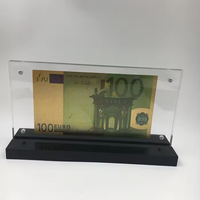 Cadre de présentation de billets et de devises en acrylique double face, écologique, avec taille et épaisseur personnalisables, idéal pour les cadeaux