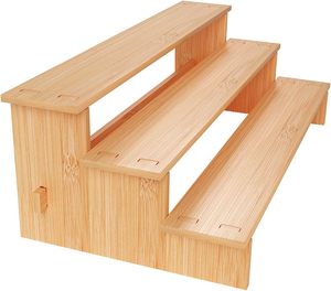 Best Seller <b>Kitchen</b> 3 Tier Step Type Wooden Spice <b>Rack</b> <b>Storage</b> <b>Rack</b> for <b>Kitchen</b> Use - Product Image 1