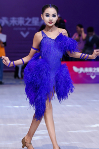 Robe <span class=keywords><strong>de</strong></span> <span class=keywords><strong>danse</strong></span> latine Vennystyle, sur mesure, strass, élégante, à une épaule, en spandex/coton, rumba/samba, salle <span class=keywords><strong>de</strong></span> bal, performance sociale - Product Image 5