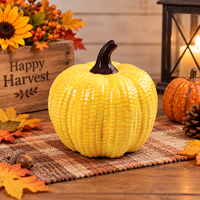 Décoration de table en céramique en forme de citrouille pour la récolte du maïs, décoration d'automne pour Thanksgiving, centre de table pour la fête de la récolte