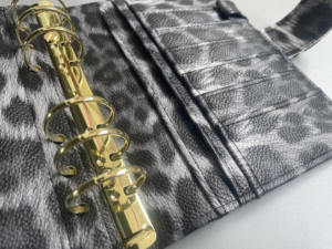 Делюкс, кошелек из искусственной кожи с 6 кольцами и карманами на молнии - Product Image 2