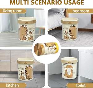 Huamaohengchun Bolsas de 4 Galones con Estampado de Capibara, con Cordón, de LDPE, Resistentes a Desgarros, con Control de Olores, Cierre Seguro y Asa Larga - Product Image 5