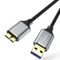 Cable de Carga USB A a Micro B para Disco Duro, Cable SATA Externo de Alta Velocidad para HDD/SSD, Compatible con Teléfono