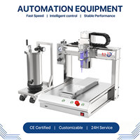   Machine de distribution de colle à triple tête à cadre ouvert avec trois valves et commande manuelle