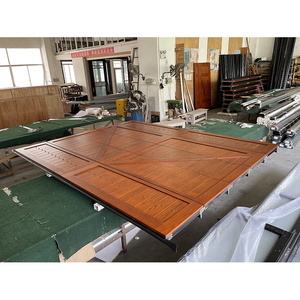 Chất lượng cao gấp nhôm gỗ cửa nhà để xe Trung Quốc Thiết kế bảng gỗ rắn hoàn thành bề mặt tùy chỉnh giá kinh tế - Product Image 6