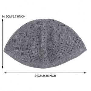 Nouveau bonnet musulman tricoté unisexe, couleur unie, extensible, respirant, en microfibre, séchage rapide, écologique, turban chimio, pour l'extérieur - Product Image 3