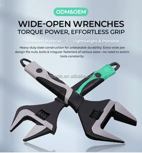 طقم مفاتيح ربط قابلة للتعديل احترافية من الفولاذ الكربوني بأحجام متعددة 6 و8 و10 بوصات للسيارات - Product Image 5