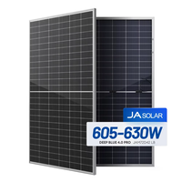 Panneaux solaires JA Solar N-Type JAM72D42LB 605-630W à haute conversion, bifaciaux, double vitrage, JA 620W 625W 630W 635W
