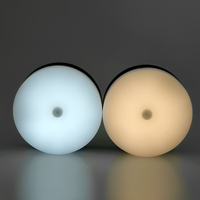 Mini veilleuse LED avec détecteur de mouvement, blanc chaud, luminosité réglable pour chambre à coucher, salle de bain, cuisine, couloir, escaliers