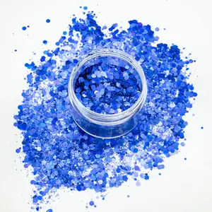 Poudre holographique cosmétique de paillettes d'art d'ongle irisé en vrac mélangée pour des ongles