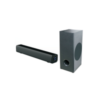 ETISTAR Barre de son sans fil 2.1 canaux avec caisson de basses en bois, son surround compact pour système Home Cinéma ARC en plastique