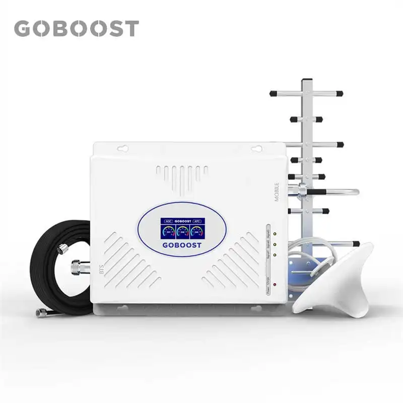 Goboost-Amplificador de señal de largo alcance, triple banda lte, 900, 1800, 2100mhz, gsm, cdma, 4g