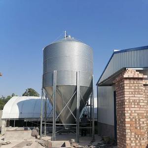 3-50T Silo de stockage de céréales de blé en <span class=keywords><strong>acier</strong></span> silo de matières premières d'alimentation de fond de trémie de tour pour ligne d'alimentation de bétail de ferme de poulet - Product Image 2