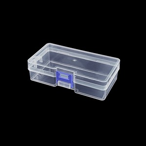 Transparent Rectangle Plastic Storage Box With Lock PP Material Office Organizer Desktop Organizer For Parts And Tools - Product Image 3
