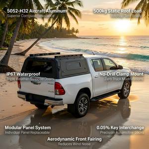 Accesorios <span class=keywords><strong>para</strong></span> Camionetas Todoterreno 4X4, Toldo Rígido de Aluminio, Carcasa <span class=keywords><strong>para</strong></span> Camioneta, Compatible con Tacoma/Hilux/<span class=keywords><strong>Jeep</strong></span> <span class=keywords><strong>Gladiator</strong></span> 2015-2026 de 5.0 pies - Product Image 2