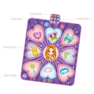 Tiktok Hot Selling Light Up Electronic Dance blanket 9 Keys Waterpoof Dance Mat Game Christmas New Gifts Kids Toy