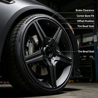 Rines Ligeros de Aleación de Magnesio de 20/21 Pulgadas, 5x130, Negros Personalizados para Porsche GT3, Auto Deportivo de Pista