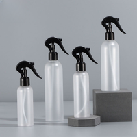 Flacon Pulvérisateur en Plastique PET Givré Noir Blanc Transparent de 100ml 120ml 150ml 250ml 300ml pour Pièce avec Buse à Gâchette et Capuchon