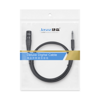 Câble XLR vers Jack nickelé Jasoz 1/4 Mono 6.5mm TS mâle vers XLR 3Pin mâle PVC gainé court XLR TS pour Microphone haut-parleur