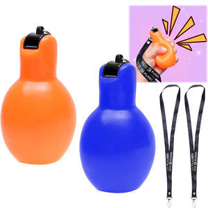 Портативный мягкий свисток из ПВХ с шнурком, 120 дБ, развивающая игрушка-подарок для спортивных тренировок и выживания, настраиваемый свисток - Product Image 1