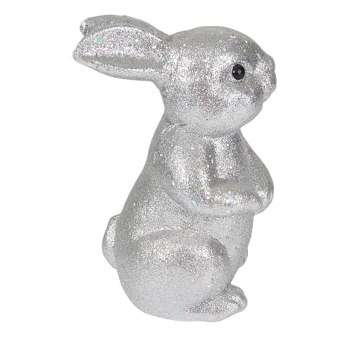 Poliestireno de prata Long Ear Bunny Plush Doll Animal Toy Presente de aniversário Coelho Urso Cão Brinquedos Páscoa Crianças Decoração