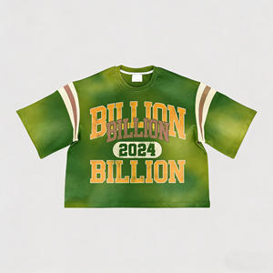 Custom Crew Neck <b>Silk</b> Screen Printed Cotton Oversized Vintage Acid Washed Animal Breathable Drop Shoulder Boxy Cropped T <b>Shirt</b> - Product Image 3