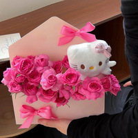 Boîte à fleurs personnalisée avec poignée, boîte cadeau florale portable pour l'emballage de bouquets de mariage