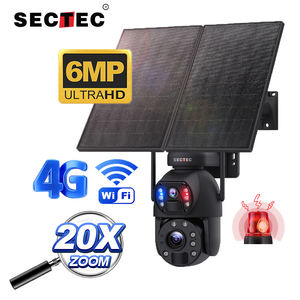 Caméra de sécurité solaire HD 20X Zoom Wifi double objectif CCTV solaire sans fil Système de sécurité extérieur Ptz CCTV Caméra réseau solaire IP 4G - Product Image 1