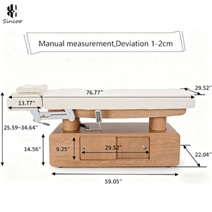 Equipo Eléctrico para Tratamientos de Spa, Cama de Belleza Completamente Calefactada, Respaldo y Reposapiés Ajustables, Mesa de Masaje Facial con 4 Motores - Product Image 3