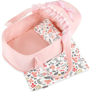 Ensemble <span class=keywords><strong>de</strong></span> berceau pour poupée avec auvent et couverture d'oreiller - Product Image 2