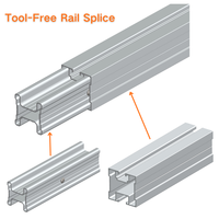Art Sign |   Rail de montage solaire carré en aluminium anodisé AL6005-T5 40x40mm, kit de montage de panneaux solaires, accessoires