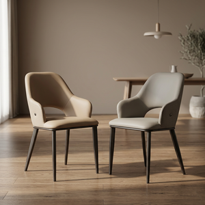 Modern Fabric Living Room <b>Chair</b> Solid Back <b>Metal</b> <b>Legs</b> Contemporary Design Home Furniture - Product Image 2