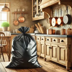 Sacs poubelle noirs très résistants, grande capacité, étanches, résistants aux déchirures, résistance industrielle, sécurité pour usage commercial, sacs en plastique - Product Image 5