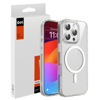 Coque de Protection Magnétique Personnalisée Transparente Anti-Jaunissement Anti-Choc pour iPhone 8 X XS 11 12 13 14 15 16 16E 17 Pro Max Plus