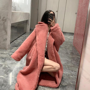 Manteau d'Hiver en Fourrure de Mouton de Haute Qualité pour Femme, Vêtement d'Extérieur d'Hiver Surdimensionné, Pardessus en Laine, Manteau en Fausse Fourrure de Mouton, Manteau Teddy - Product Image 2