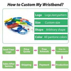 Bracelet en caoutchouc personnalisé avec logo imprimé en relief pour cadeaux promotionnels - Product Image 6