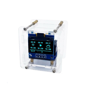 ESP8266 Mini Weather <b>Clock</b> With LCD Display Wi-Fi Temperature Humidity Desktop <b>Digital</b> <b>Clock</b> - Product Image 2