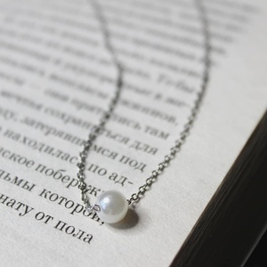 EManco - Nuevo Collar <span class=keywords><strong>de</strong></span> <span class=keywords><strong>Perlas</strong></span> Simples <span class=keywords><strong>de</strong></span> 5 mm para Mujer, <span class=keywords><strong>Cadena</strong></span> <span class=keywords><strong>de</strong></span> Clavícula <span class=keywords><strong>de</strong></span> Acero Inoxidable 316L Chapado en Oro - Product Image 6