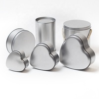 Boîte en métal argenté personnalisée pour cadeaux, emballage, rangement, boîte ronde pour gâteau avec fenêtre