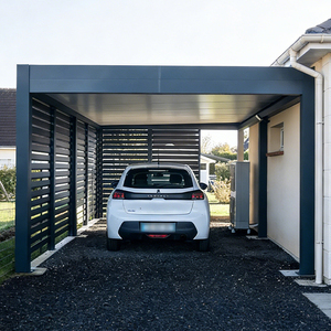 <span class=keywords><strong>Pergola</strong></span> moderne en <span class=keywords><strong>aluminium</strong></span> manuelle/motorisée avec toit à lames orientables, pavillon extérieur toutes saisons avec écran latéral - Product Image 2